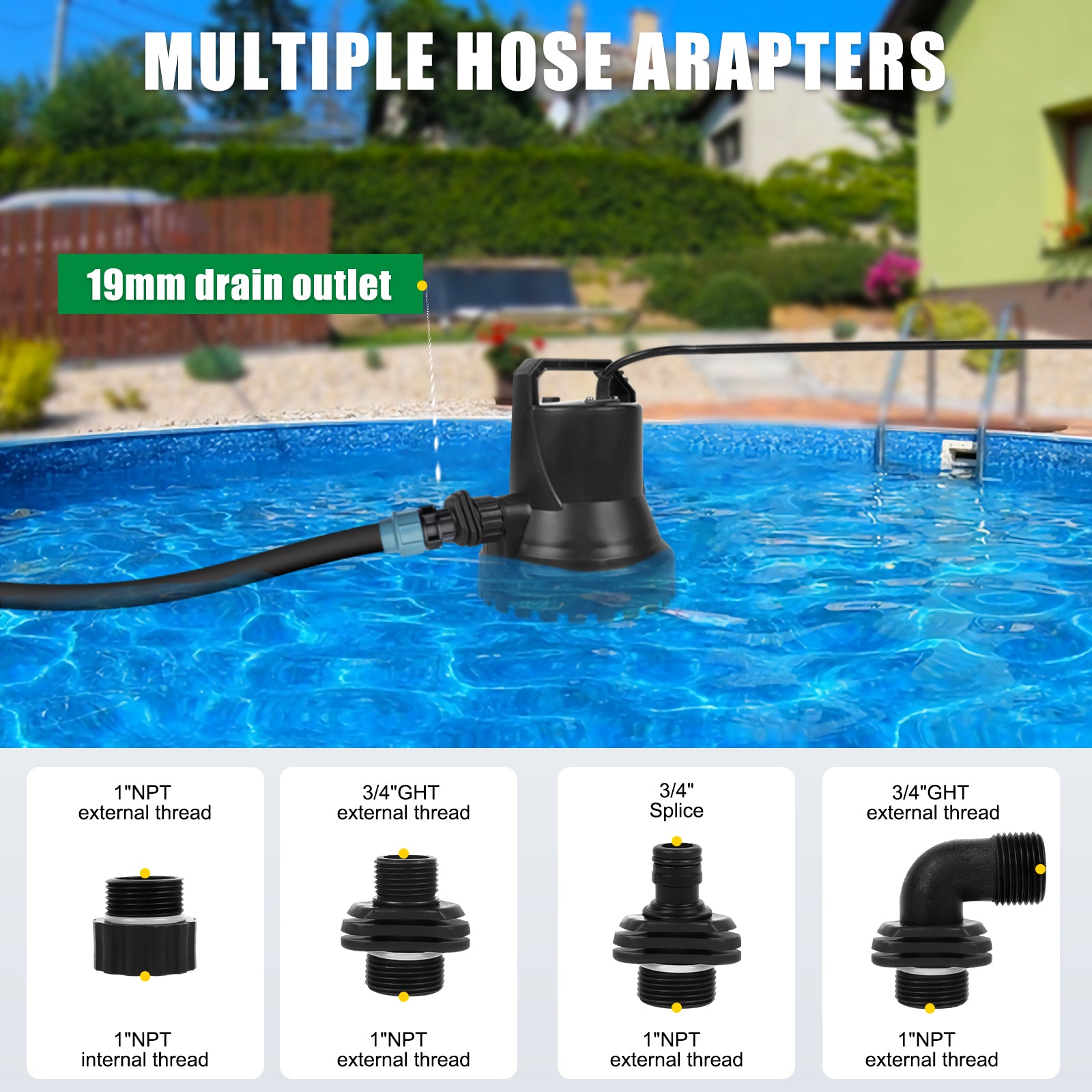 1/4 HP Automatic Pool Cover Pump